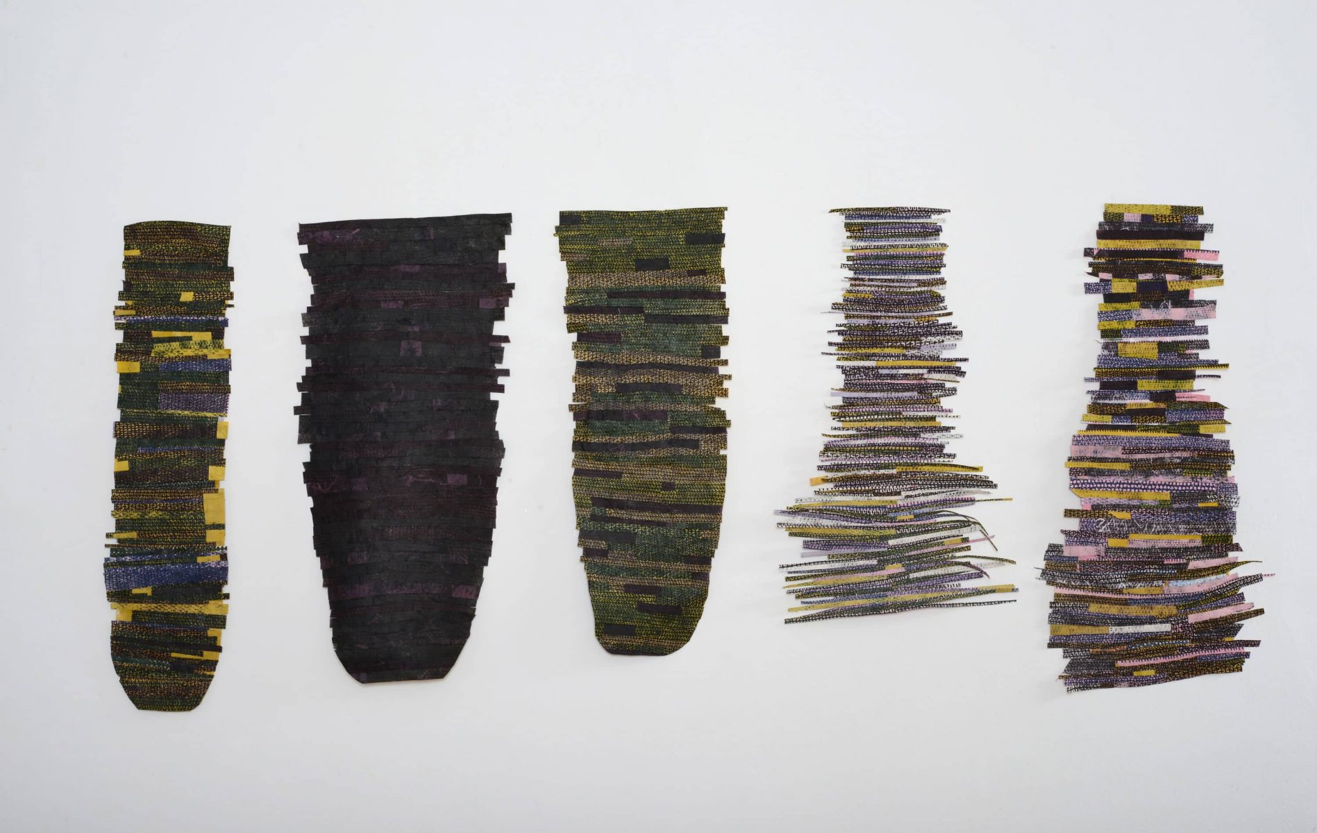 Les piles, encre, papier et colle, 60cm x 110 cm © Alexandre Baldrei 2018